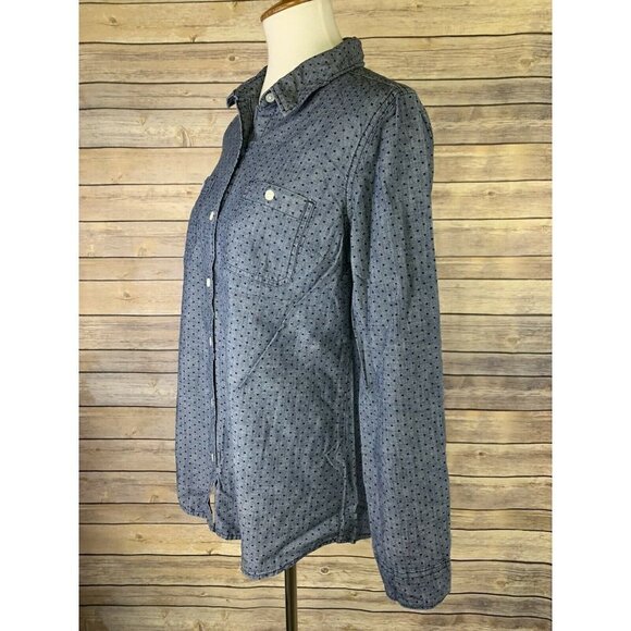 Old Navy Womens M Chambray Shirt Button Down - Picture 4 of 10